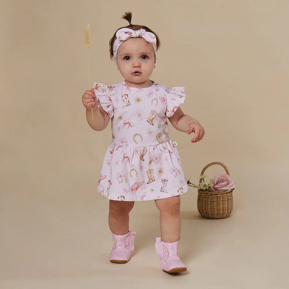 Boots & Bows Short Sleeve Dress