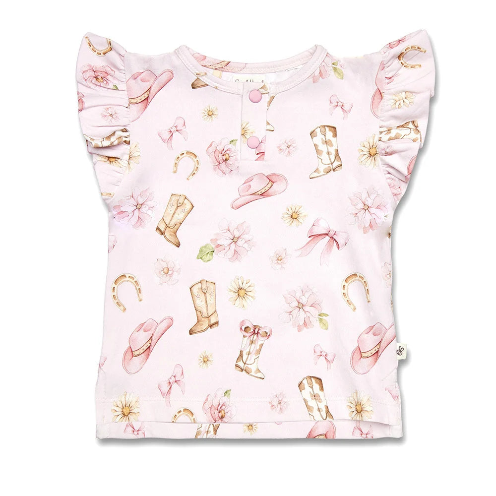 Boots & Bows Short Sleeve Top