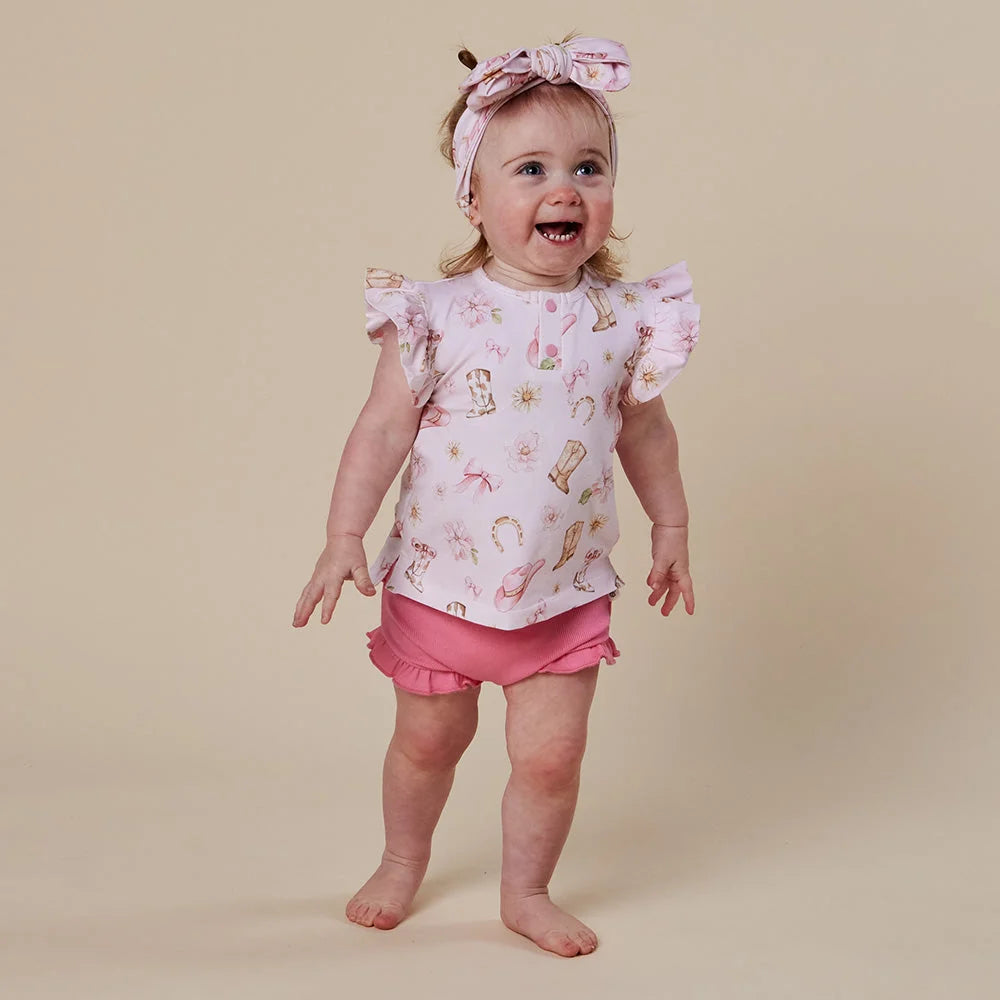 Boots & Bows Short Sleeve Top