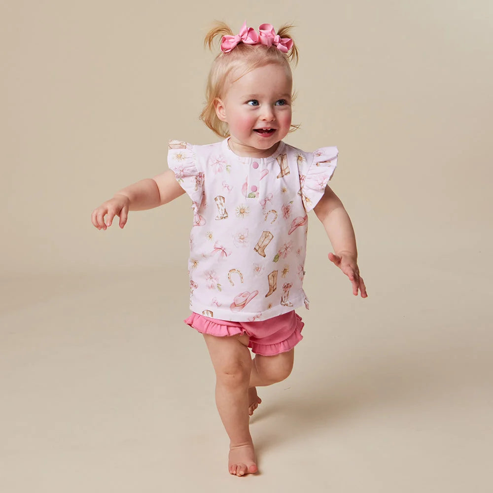 Boots & Bows Short Sleeve Top