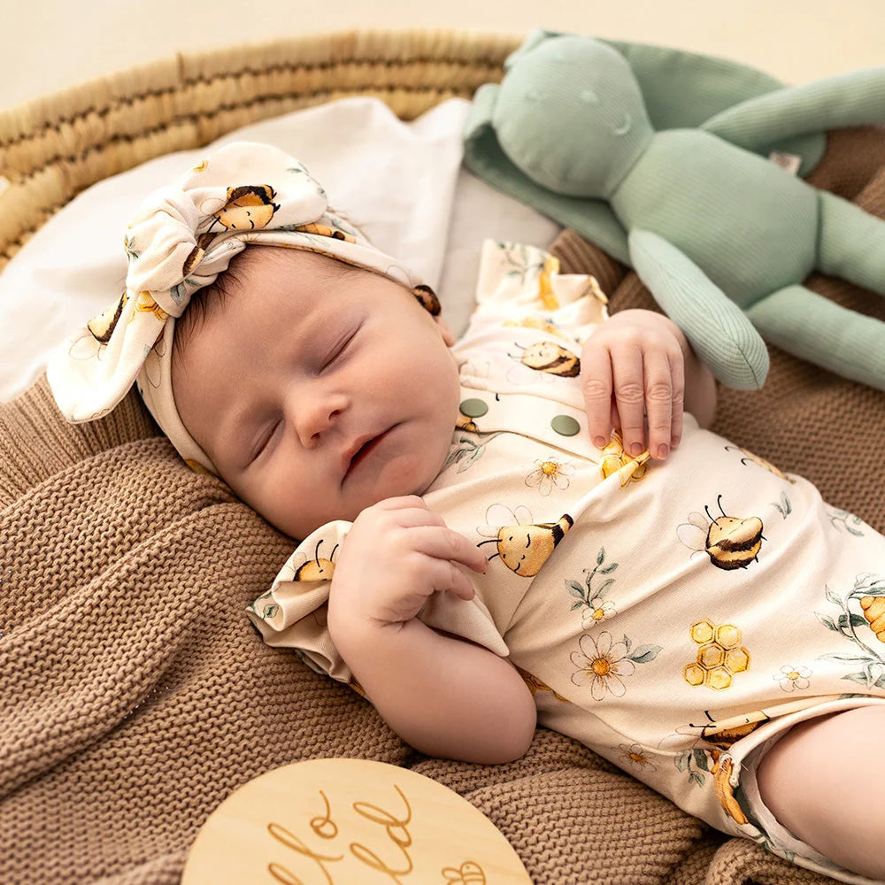 Bumblebees Short Sleeve Bodysuit with Frill