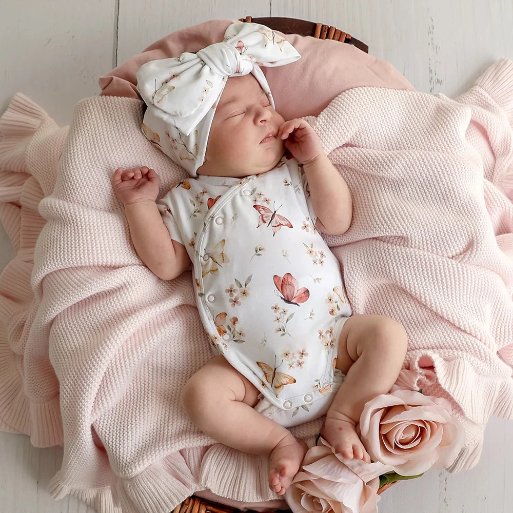 Butterfly Short Sleeve Kimono Bodysuit