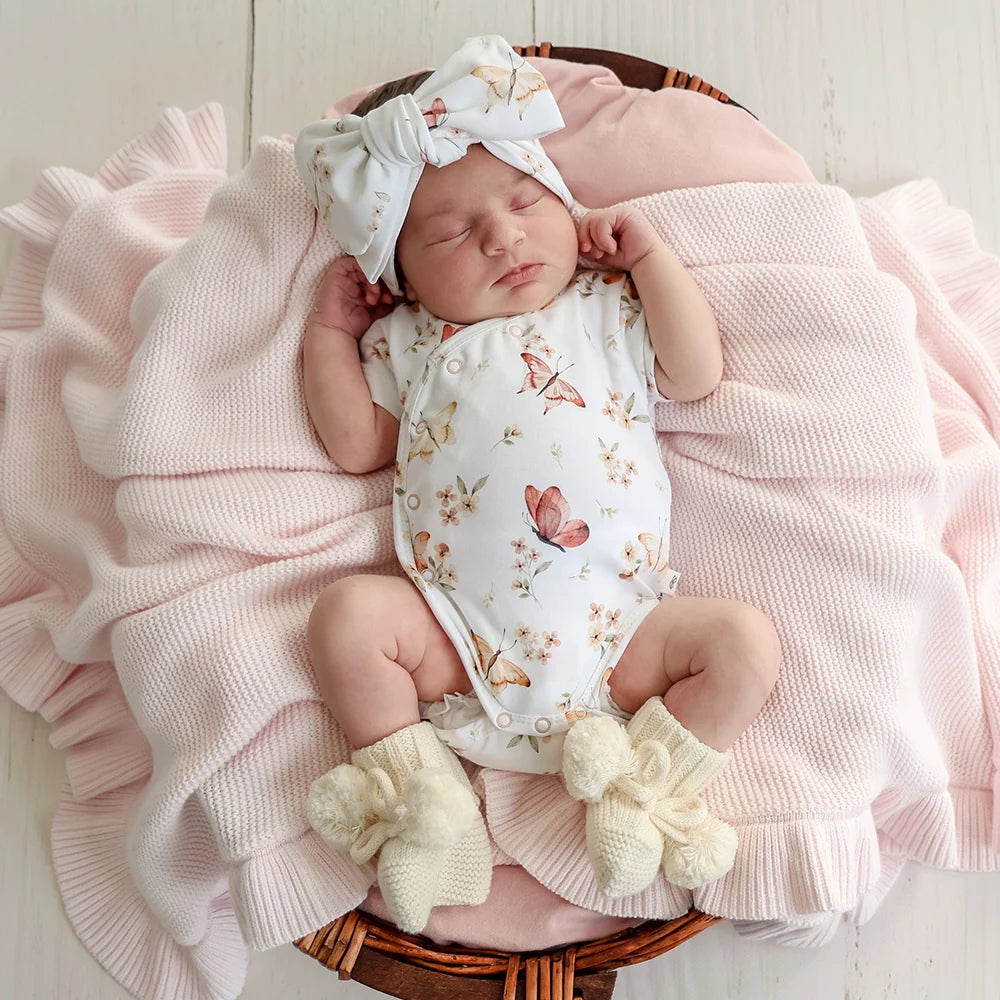 Butterfly Short Sleeve Kimono Bodysuit