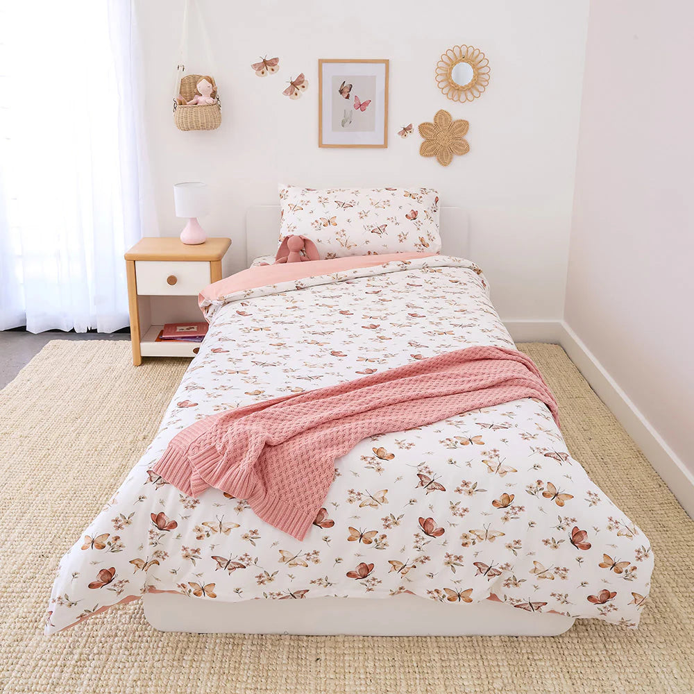 Butterfly Quilt Cover - Single Bed