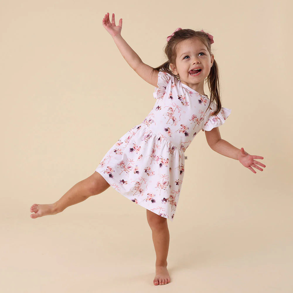 Carousel Short Sleeve Dress