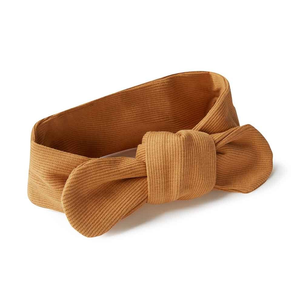 Chestnut Ribbed Topknot Headband