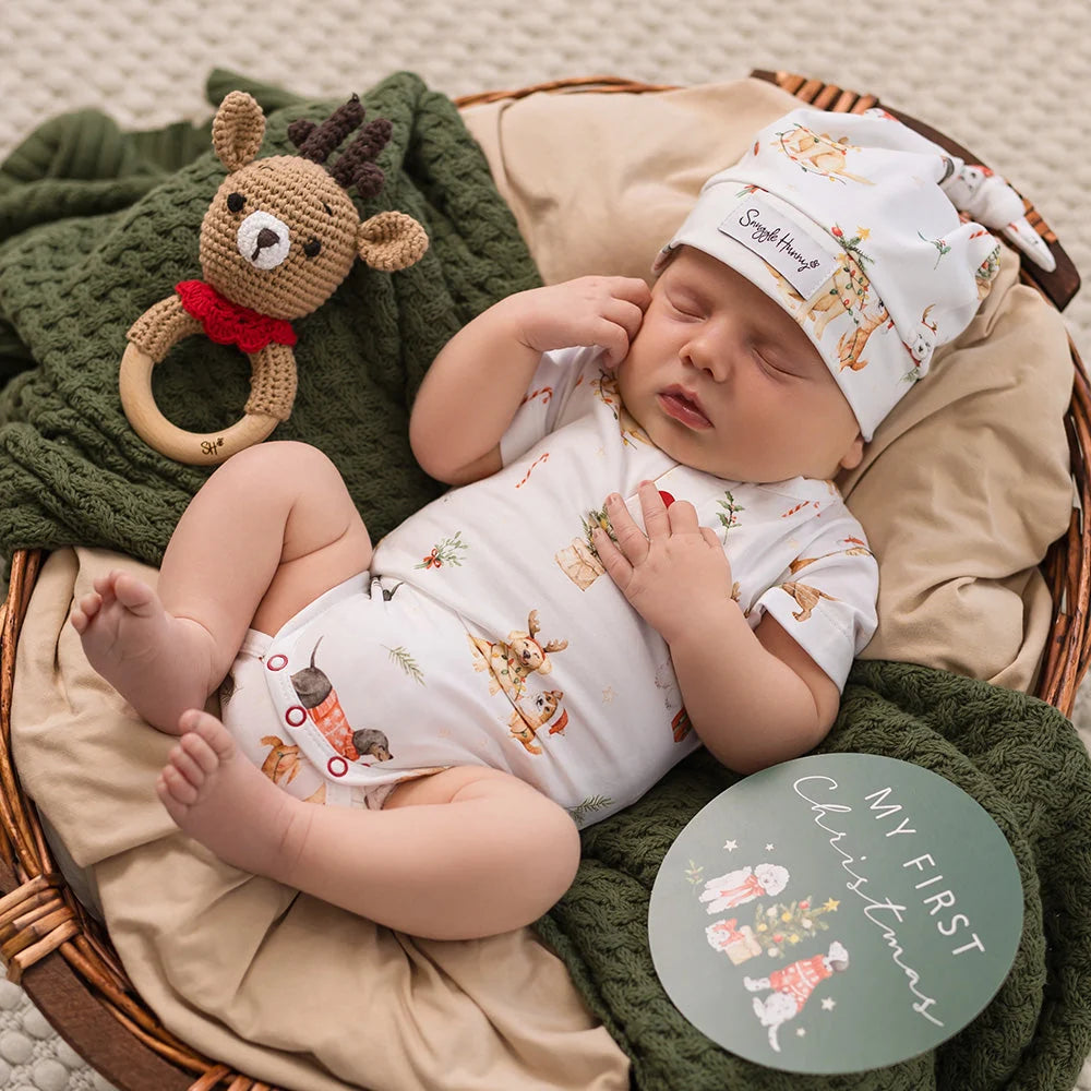 Christmas Pups Short Sleeve Bodysuit