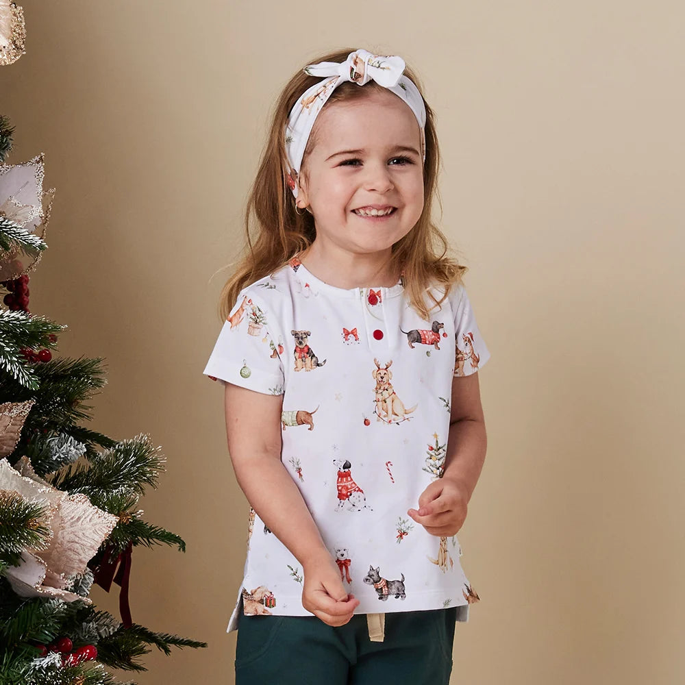 Christmas Pups Short Sleeve Top