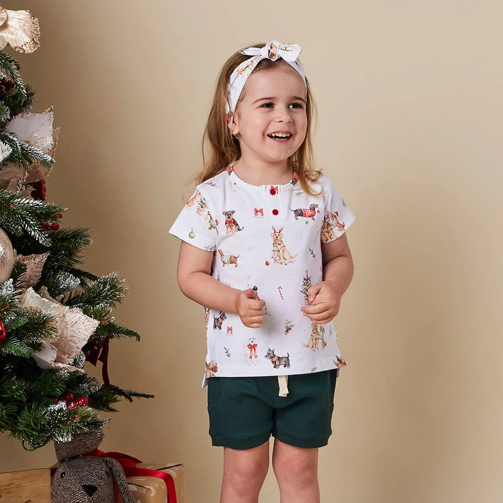 Christmas Pups Short Sleeve Top
