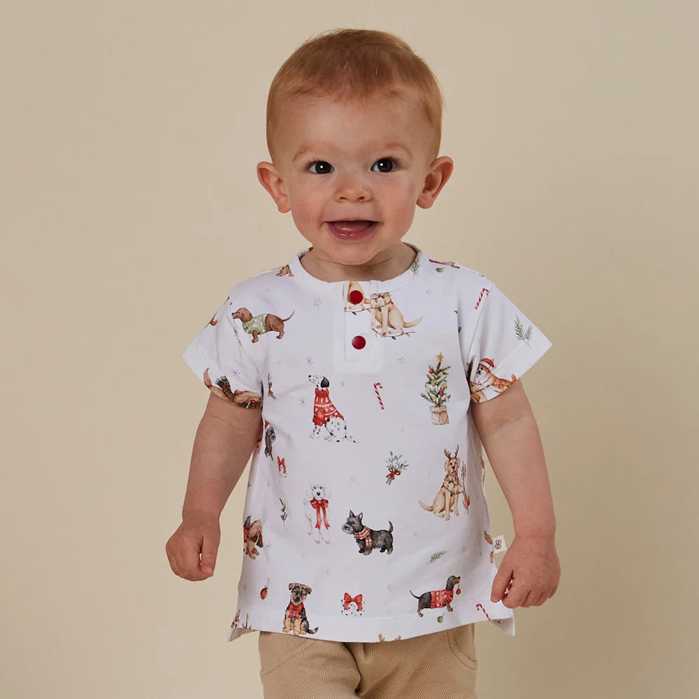 Christmas Pups Short Sleeve Top
