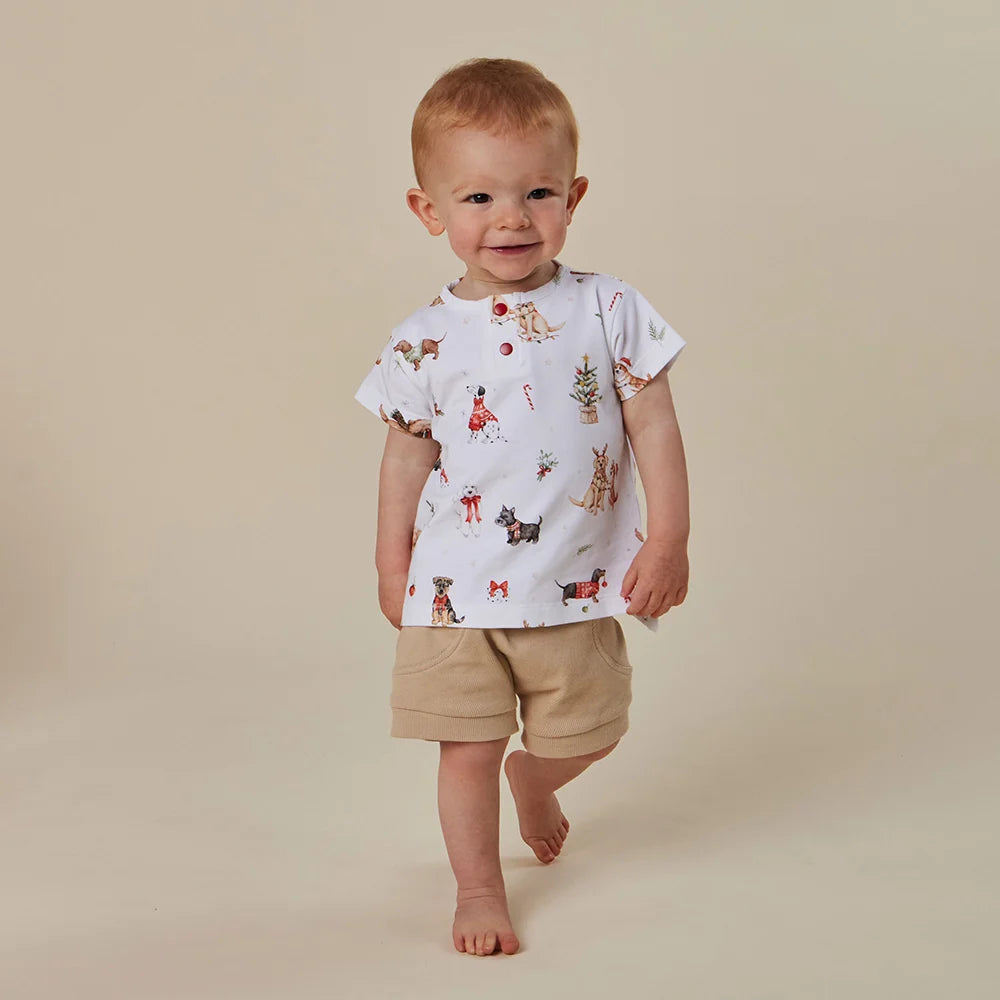 Christmas Pups Short Sleeve Top