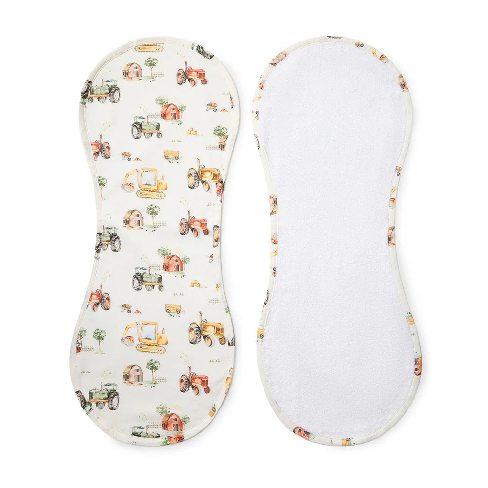 Diggers & Tractors Burp Cloth