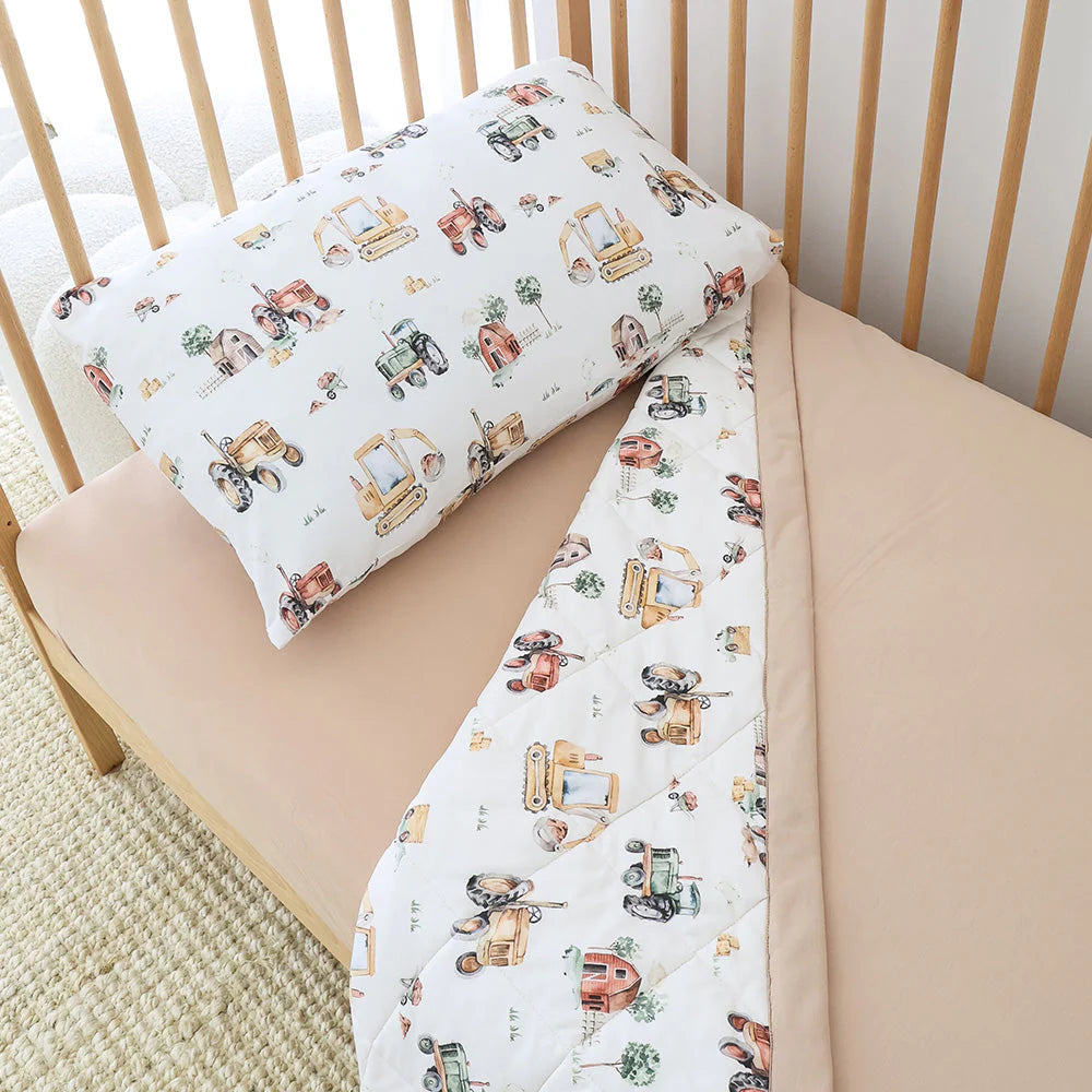 Diggers & Tractors Cot Comforter