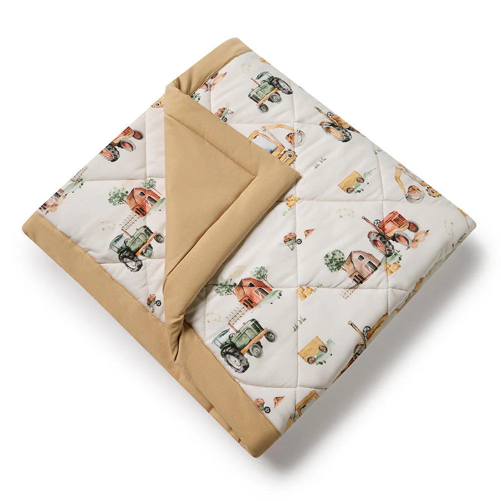 Diggers & Tractors Cot Comforter