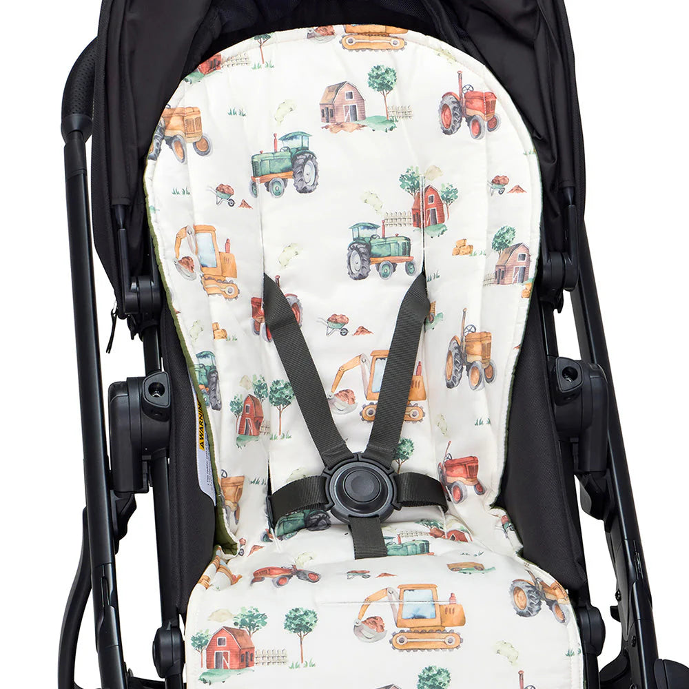 Diggers & Tractors Pram Liner