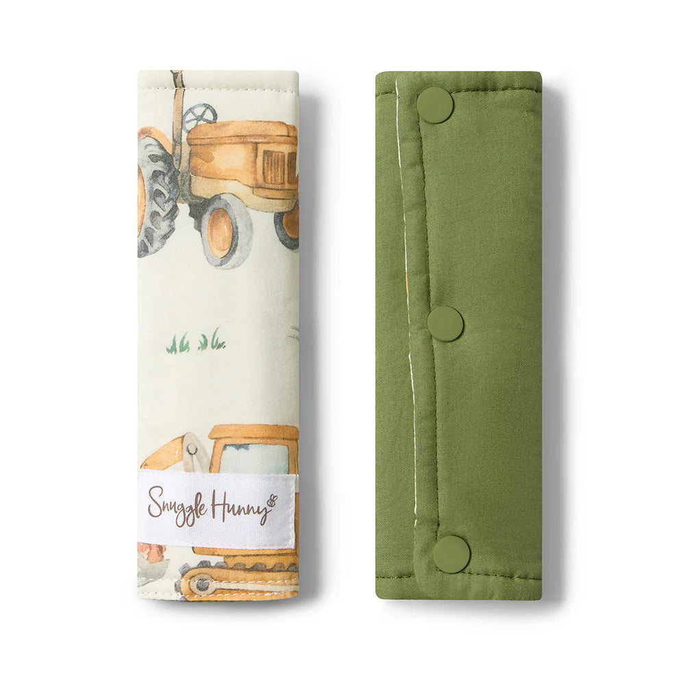 Diggers & Tractors Pram Strap Covers
