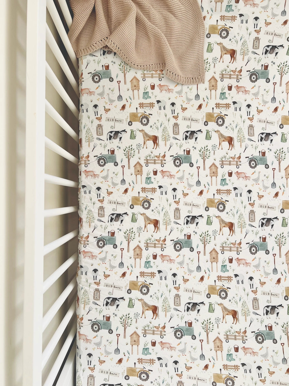 Cot Sheet Farm Life