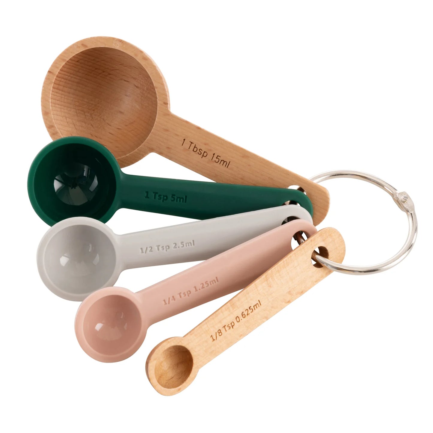 Forest Blush Silicone Measuring Spoon Set 5pc