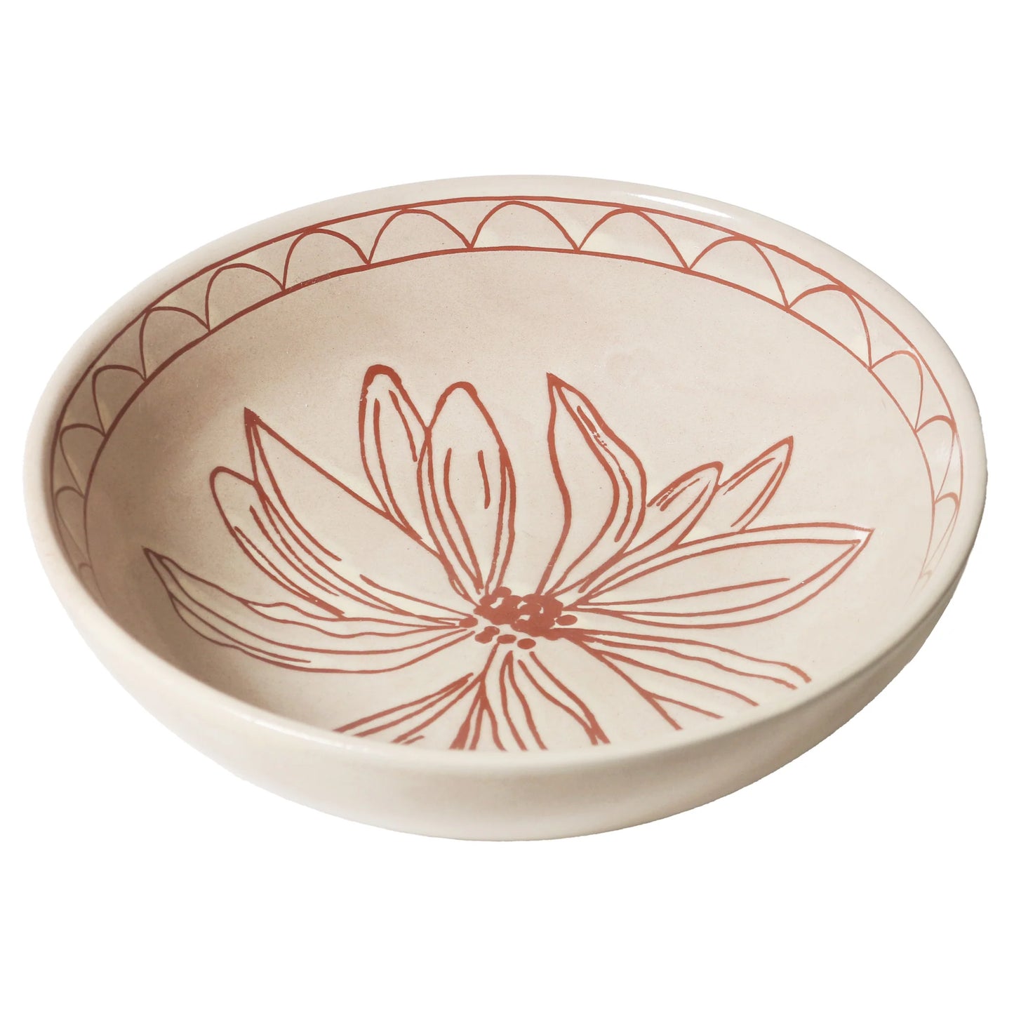 Bowl 20cm Taupe June's Daisy