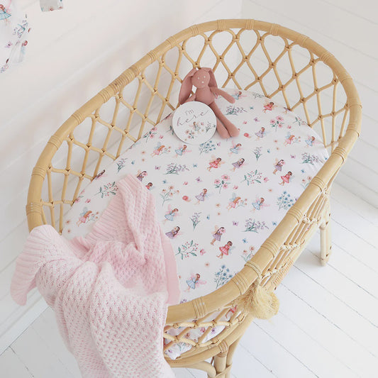 Fairy Garden Bassinet Sheet