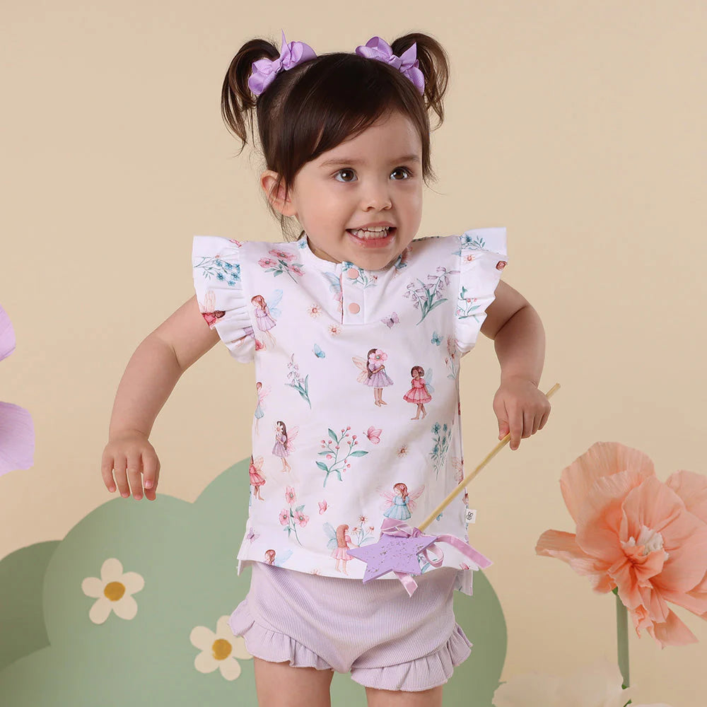 Fairy Garden Short Sleeve Tee with Frill
