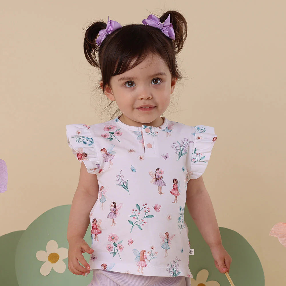 Fairy Garden Short Sleeve Tee with Frill
