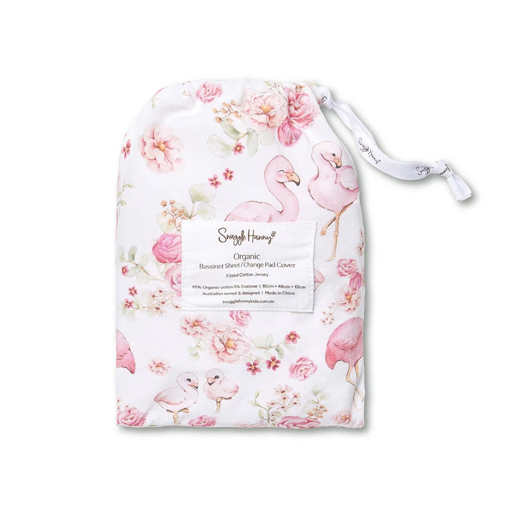 Flamingos Bassinet Sheet