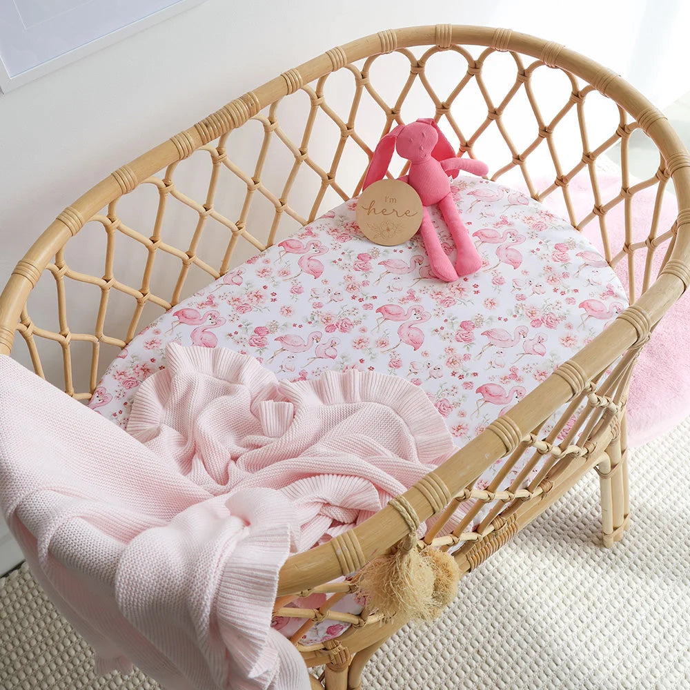 Flamingos Bassinet Sheet