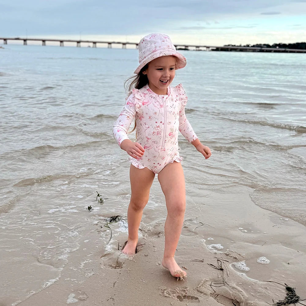 Flamingos Frill Swimsuit