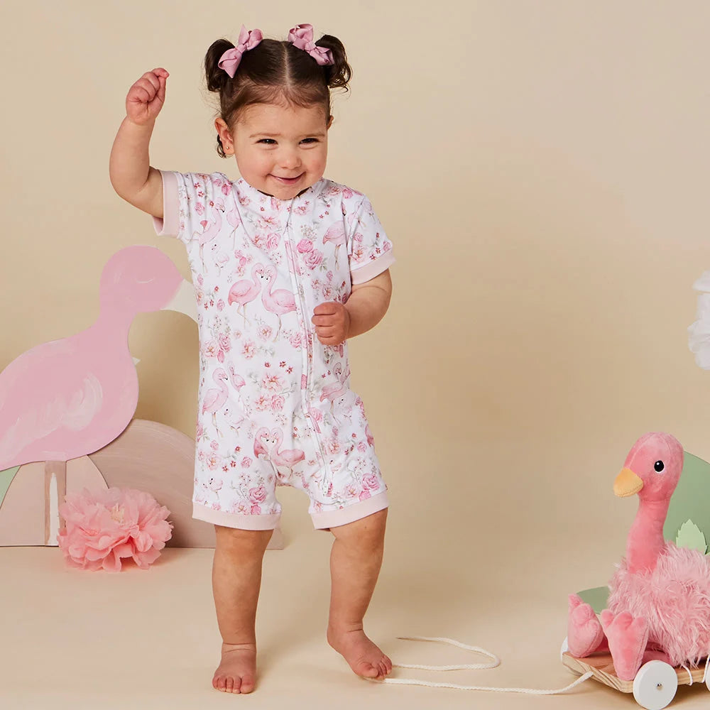 Flamingos Snuggle Shortie