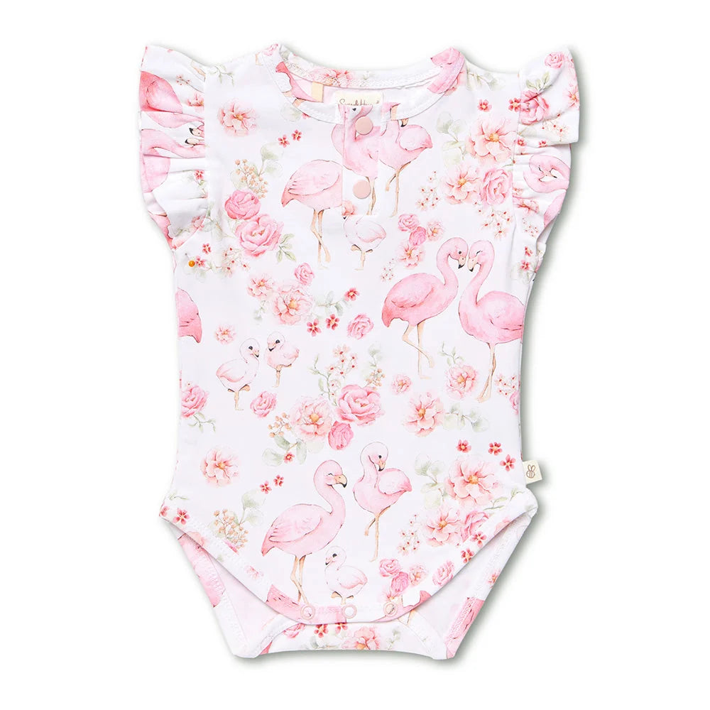 Flamingos Short Sleeve Bodysuit