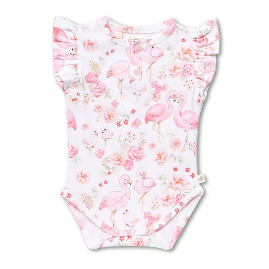 Flamingos Short Sleeve Bodysuit