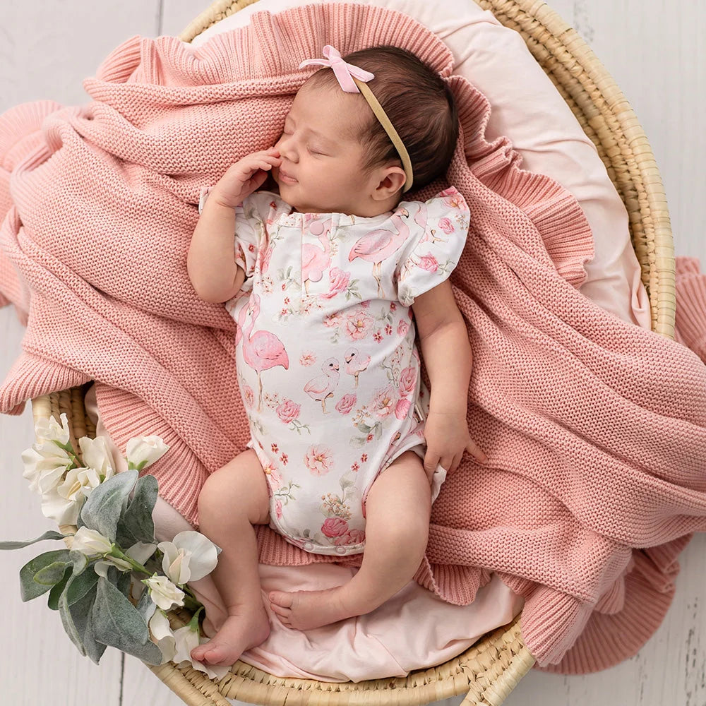 Flamingos Short Sleeve Bodysuit