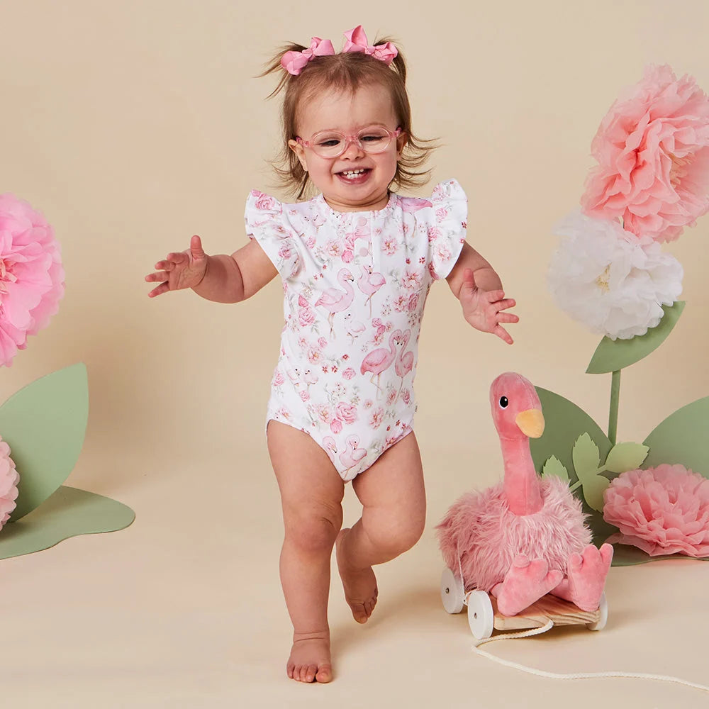 Flamingos Short Sleeve Bodysuit