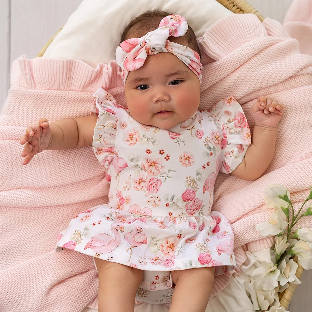 Flamingos Short Sleeve Dress