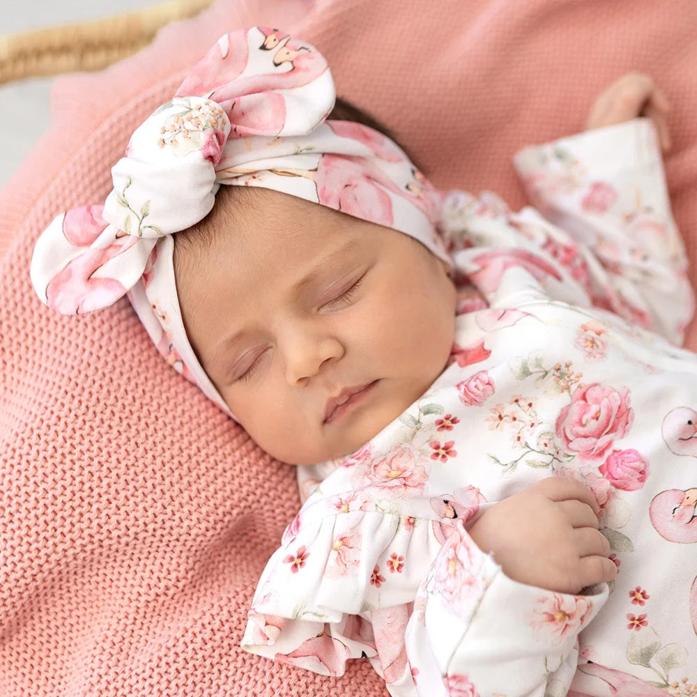 Flamingos Topknot Headband