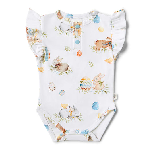 Flopsy Bunnies Short Sleeve Bodysuit with Frill