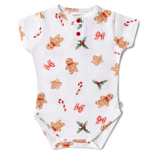 Gingerbread Short Sleeve Bodysuit