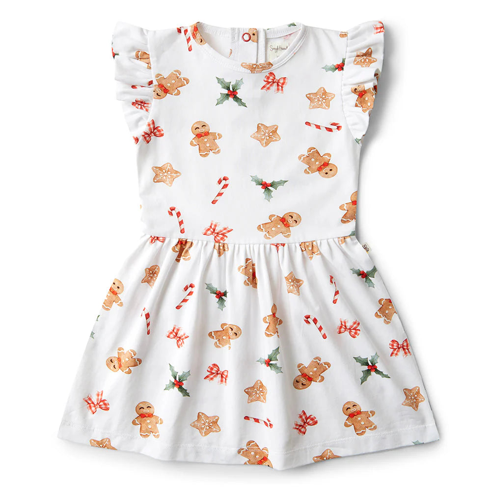 Gingerbread Short Sleeve Dress