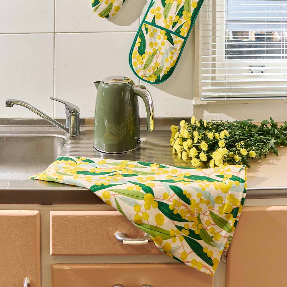 Linen Cotton T-Towel Golden Wattle