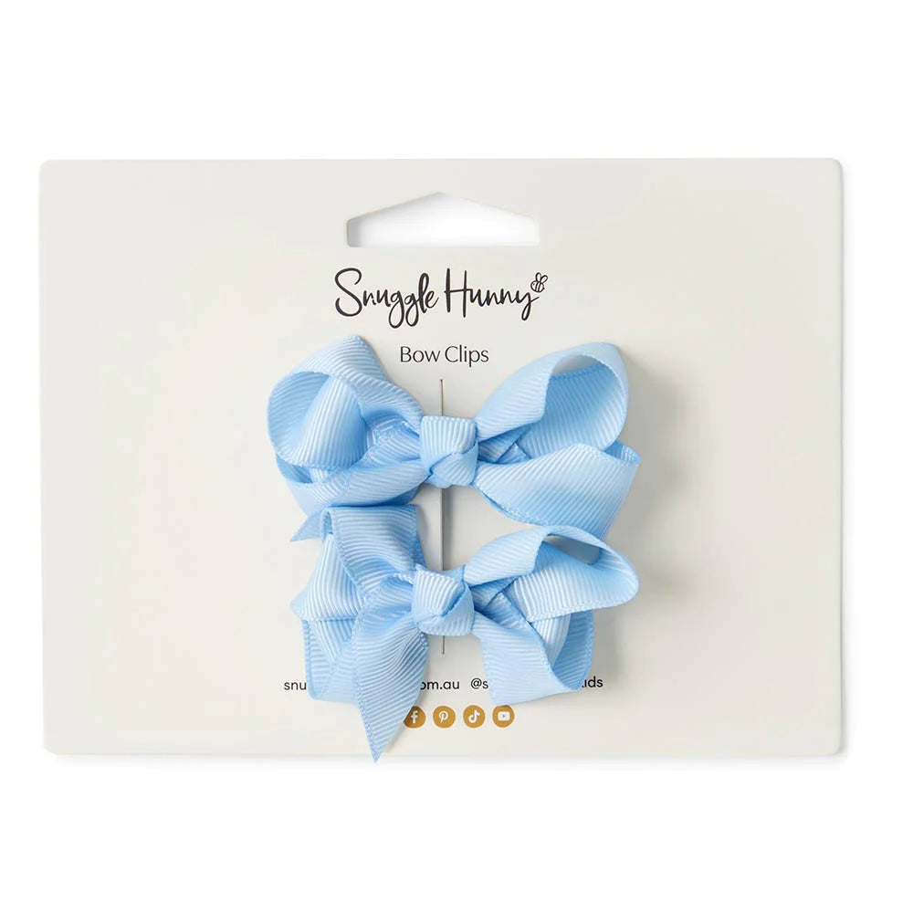 Baby Blue Piggy Tail Hair Clips 2pk