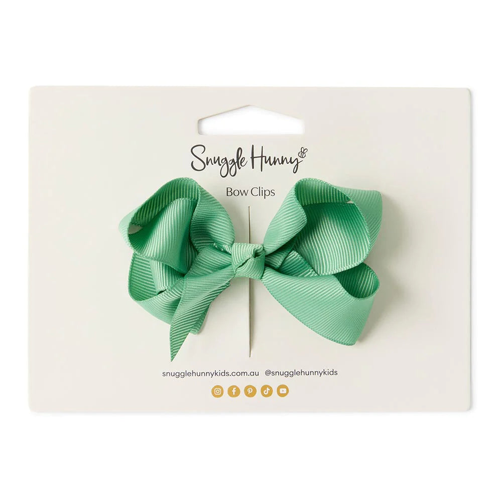 Jade Bow Hair Clip