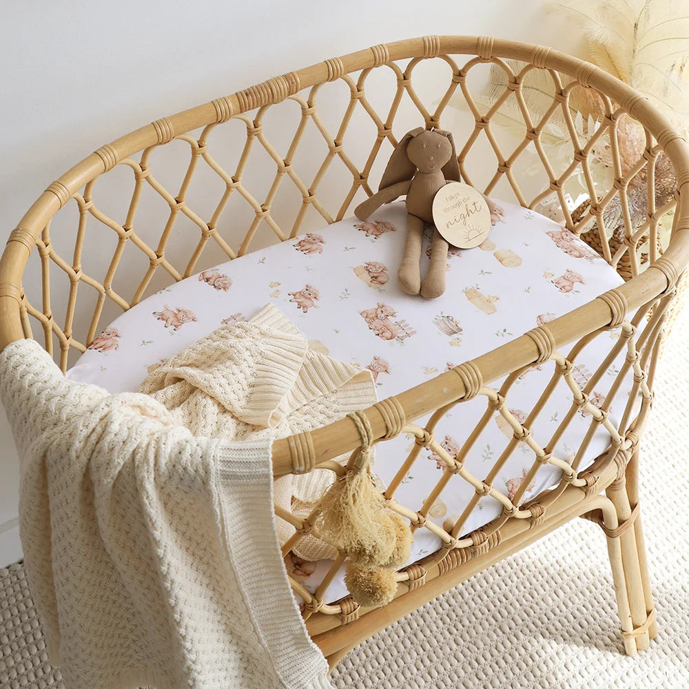 Highland Cows Bassinet Sheet