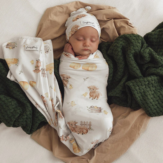 Highland Cows Jersey Wrap Set