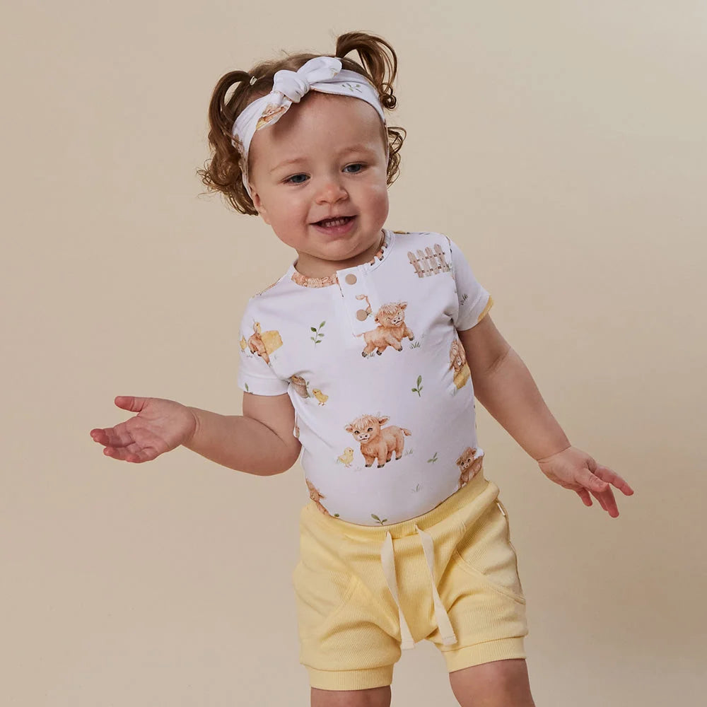 Highland Cows Short Sleeve Bodysuit