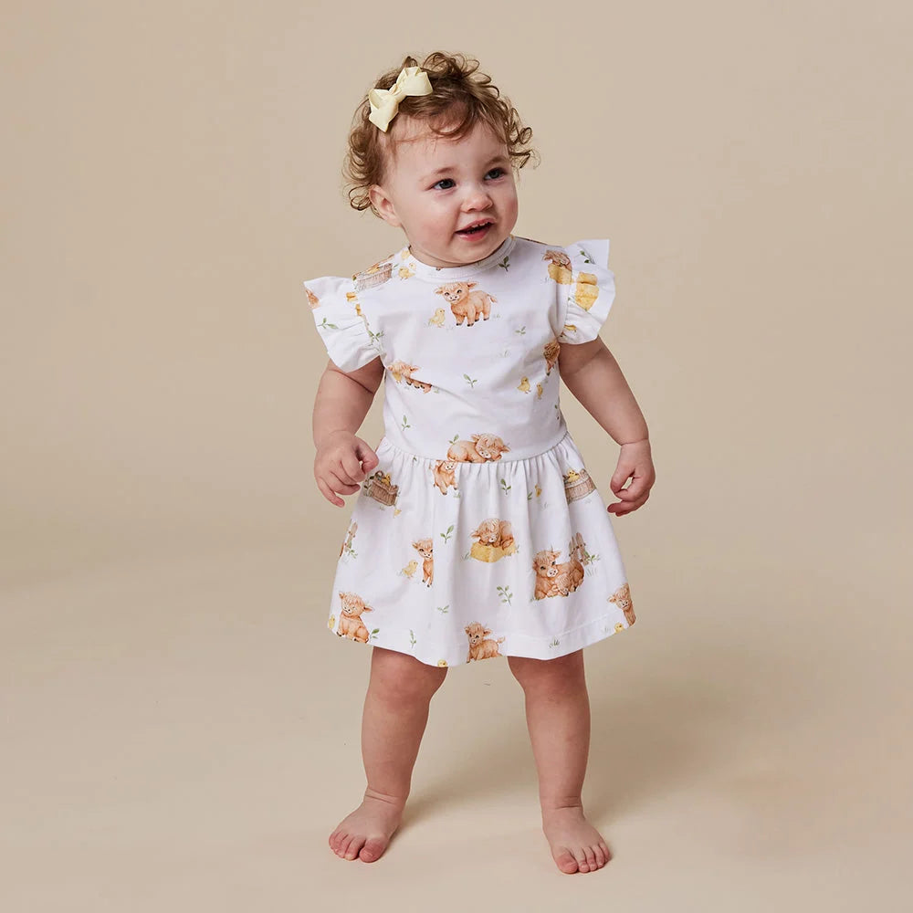 Highland Cows Short Sleeve Dress
