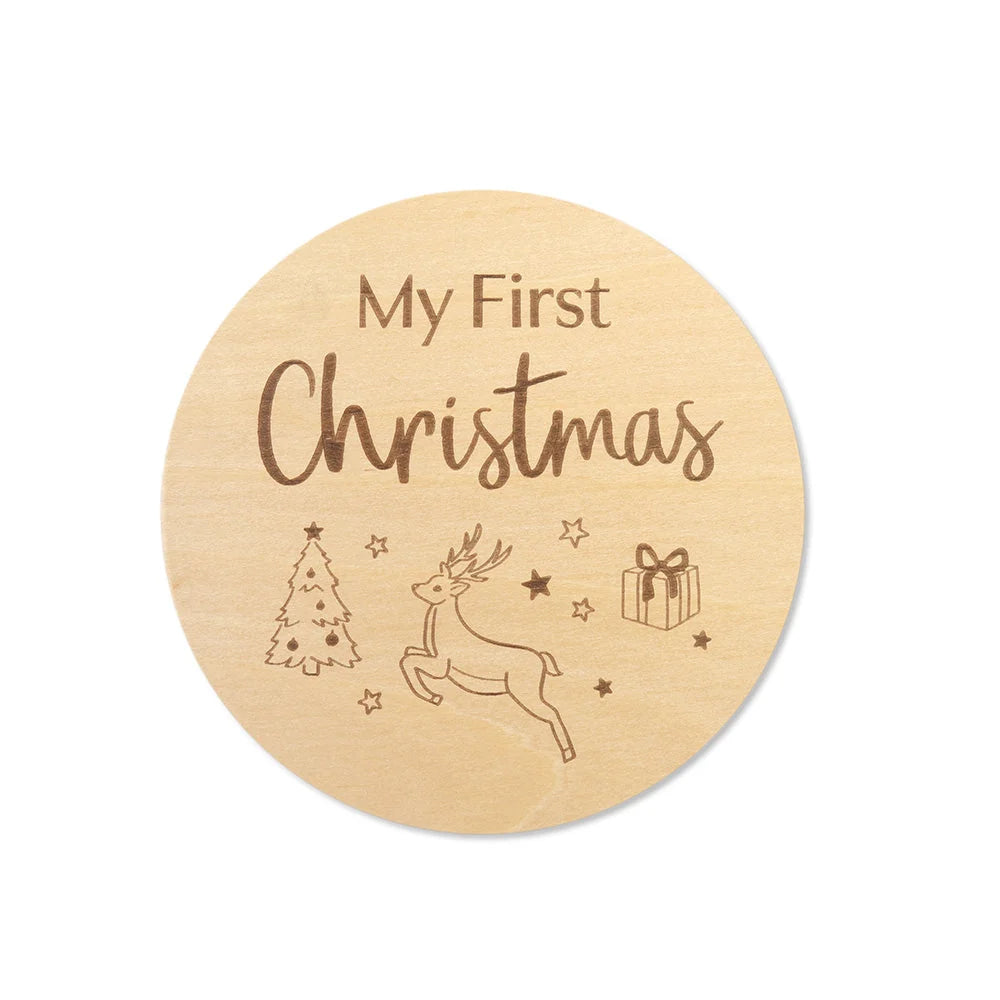 Christmas/Easter Large Wooden Milestone Card