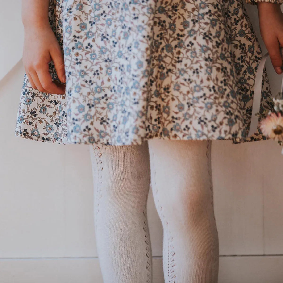 Open Work Tights Ivory
