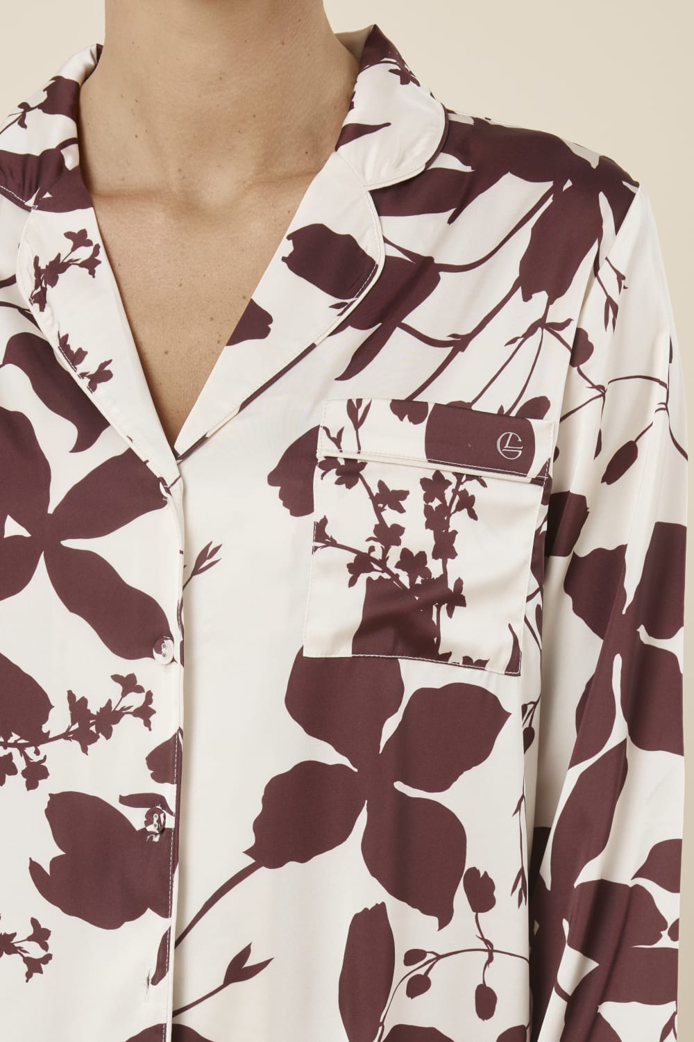 Ivy Silky Satin Burgundy PJ set