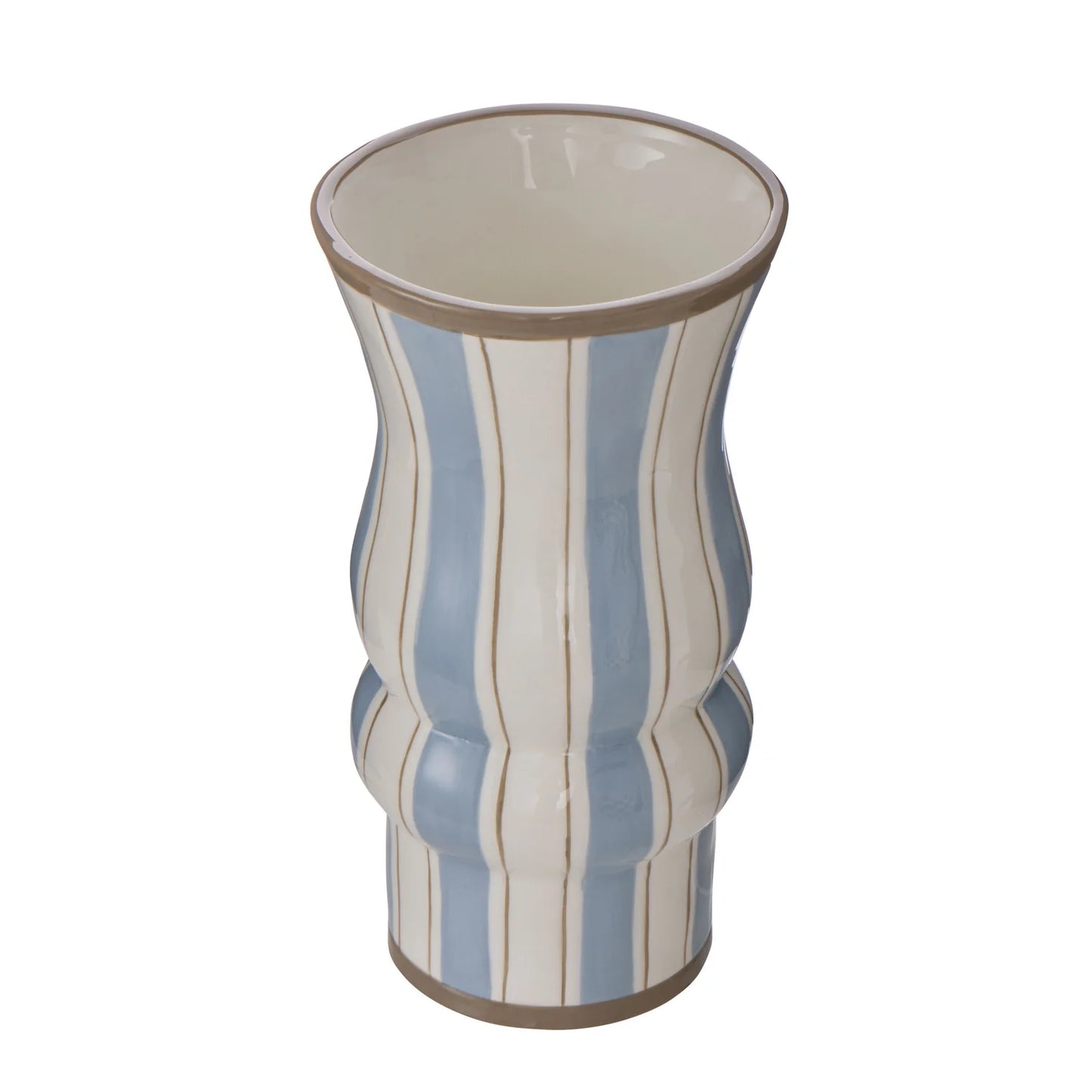 Thea Vase Large Blue & Brown